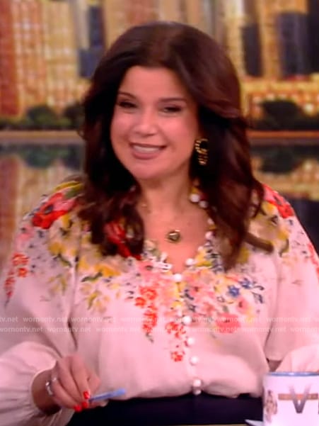 Ana’s floral print blouse on The View