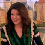 Ana’s green tie dye print tie front dress on The View