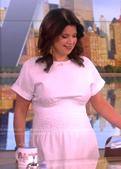 Ana's white smocked dress on The View