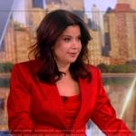 Ana’s red satin blazer on The View