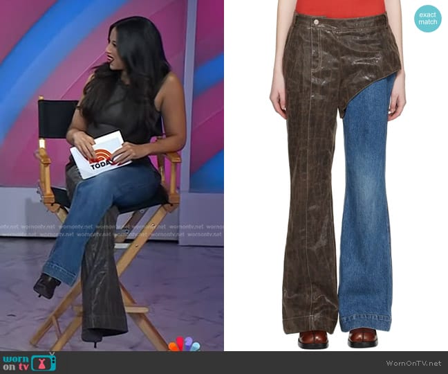 WornOnTV: Naz Perez’s leather paneled jeans on Today | Clothes and ...