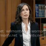 Anna’s pinstriped blazer on General Hospital