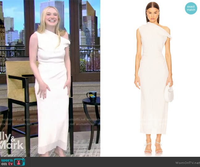 Anna Quan Eleni Dress worn by Dakota Fanning on Live with Kelly and Mark