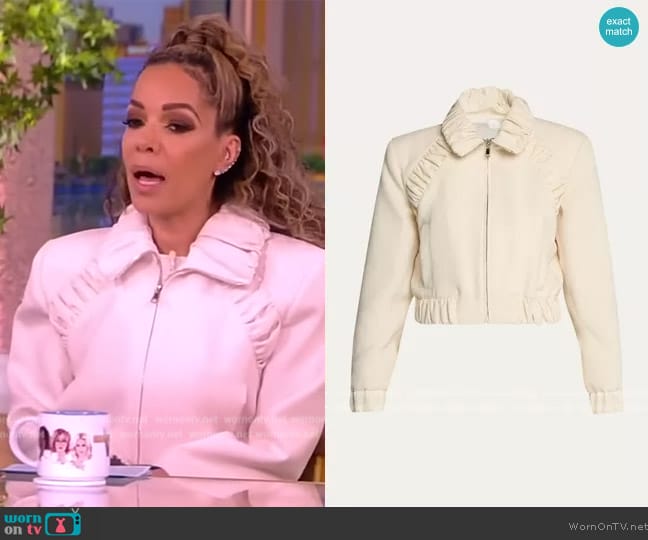 AnOnlyChild Ruched High-Neck Jacket worn by Sunny Hostin on The View