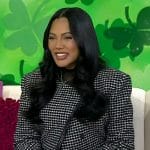 Ayesha Curry’s houndstooth print jacket and skirt on Today