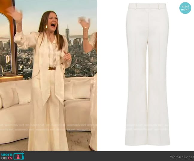 Bella Freud Cavalry Twill David Trousers worn by Drew Barrymore on The Drew Barrymore Show