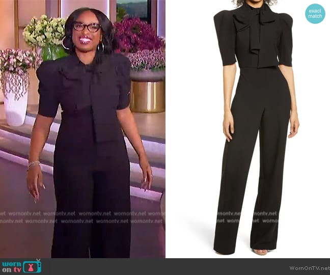 WornOnTV: Jennifer’s black tie neck jumpsuit on The Jennifer Hudson ...