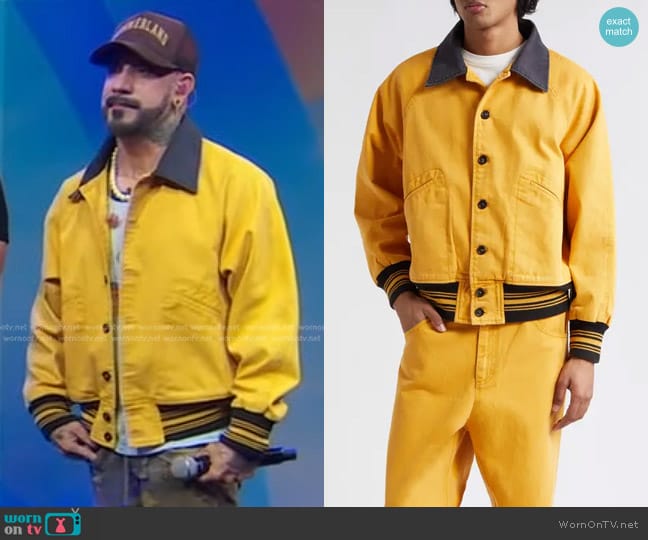 Bode Banbury Cotton Twill Jacket worn by AJ McLean on Good Morning America