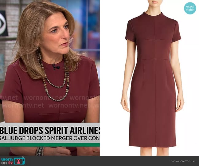 BOSS Demiara Sheath Dress worn by Jill Schlesinger on CBS Mornings