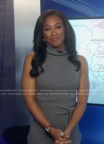 Brittany's grey turtleneck dress on Good Morning America