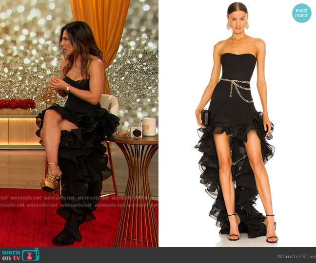 Bronx and Banco Savanna Corset Dress worn by Sanaa Kelley on The Drew Barrymore Show