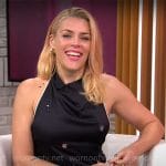 Busy Philipps’ black embellished halter top and pants on CBS Mornings