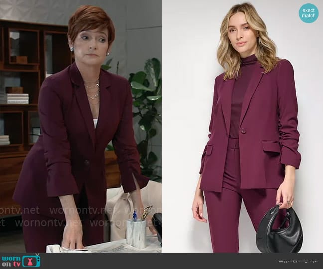 WornOnTV: Diane’s burgundy blazer on General Hospital | Carolyn Hennesy ...