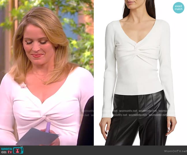 Cara Cara Charlene Jersey V-Neck Top worn by Sara Haines on The View