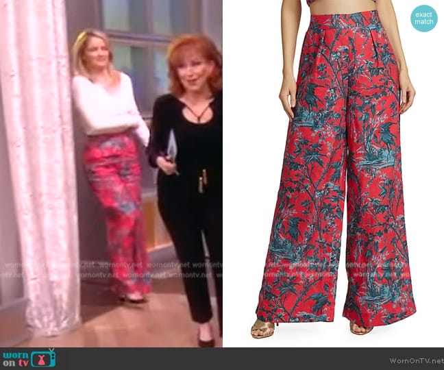  Josephine Linen Wide-Leg Pants Cara Cara worn by Sara Haines on The View