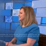 Dr. Carol Ash’s blue short sleeve dress on NBC News Daily