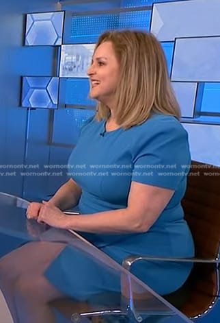 Dr. Carol Ash’s blue short sleeve dress on NBC News Daily