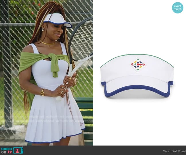 Casablanca Gender Inclusive Logo Sport Visor worn by Candiace Dillard Bassett on The Real Housewives of Potomac