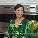 Catherine Fulvio’s green print wrap dress on Today