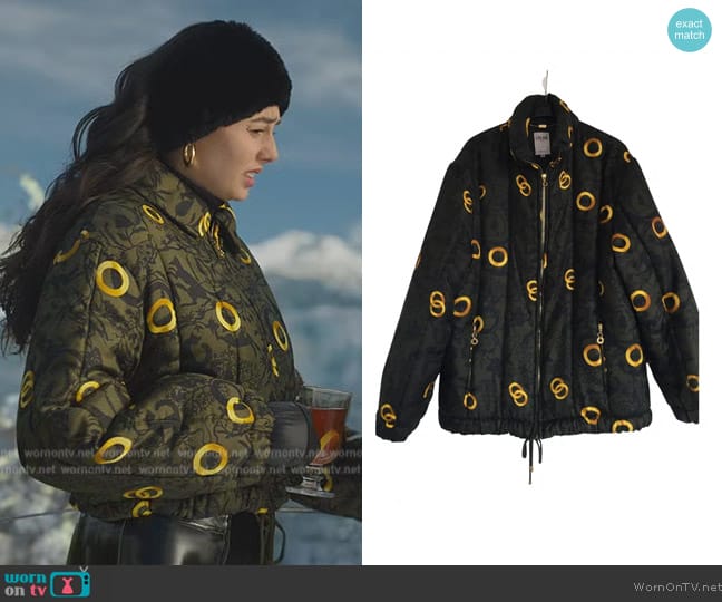 Celine Printed Jacket worn by Leila (Pardis Saremi) on Death and Other Details