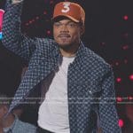 Chance’s print denim jacket and jeans on The Voice