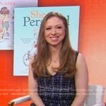 Chelsea Clinton’s black tweed dress on Good Morning America