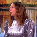 Chelsea Peretti’s silver sequin top and patterned skirt on The View