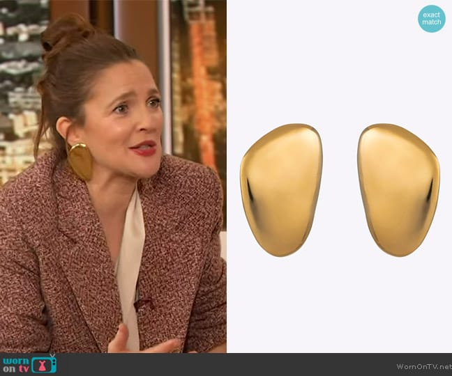 Christina Caruso Oval Earring worn by Drew Barrymore on The Drew Barrymore Show