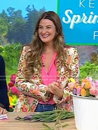 Christina Stembel's floral blazer on Today