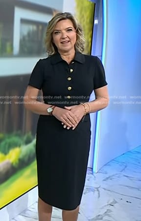 Christine Romans' black polo dress on Today