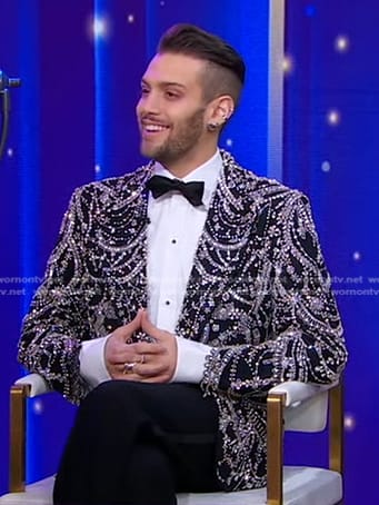 Christopher Palu’s crystal embellished jacket on Good Morning America