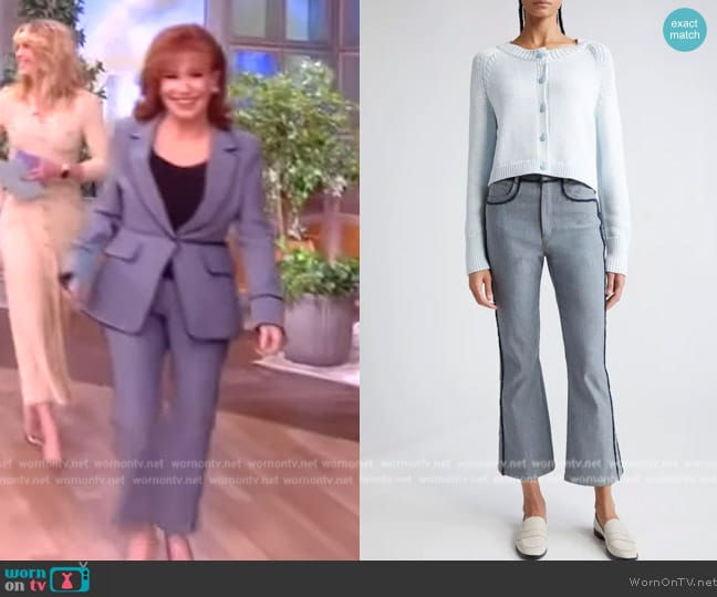 Cinq a Sept Sallie Bouclé Crop Flare Jeans worn by Joy Behar on The View