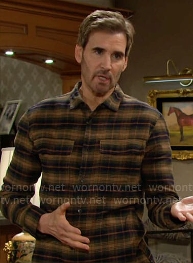 Cole's plaid shirt on The Young and the Restless