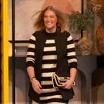 Courtney Honka’s striped sweater dress on The Drew Barrymore Show