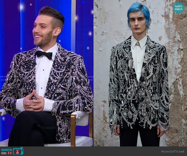 Alexander McQueen Autumn/Winter 2019 Menswear Collection worn by Christopher Palu on Good Morning America