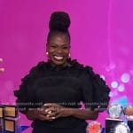 Danessa Myricks’s black ruffled top on Good Morning America