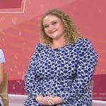 Danielle Macdonald’s blue floral print dress on Today