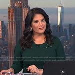 Darlene’s green pointelle knit dress on Today