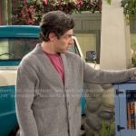 Dave’s grey v-neck sweater on The Neighborhood