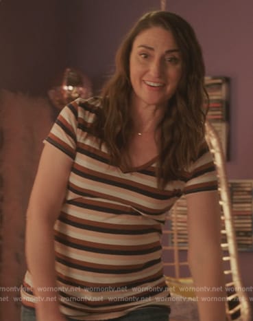 Dawn's striped tee on Girls5eva