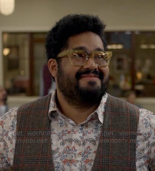 Dennis's floral shirt on Not Dead Yet