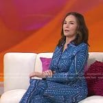 Diane Lane’s blue dot print shirtdress on Today