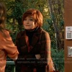 Diane’s olive green plaid coat on General Hospital