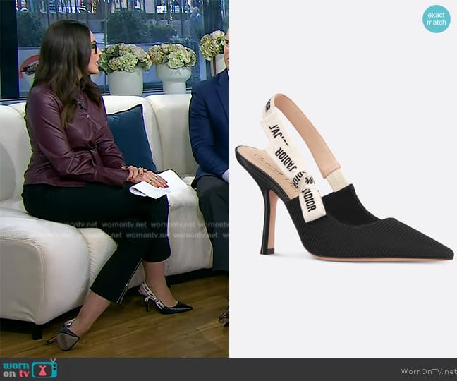 Christian Dior J'adior Slingback Pumps in Black worn by Savannah Sellers on Today