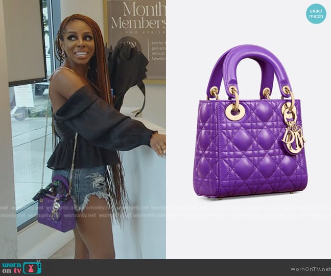 Dior Mini Lady Dior Bag worn by Candiace Dillard Bassett on The Real Housewives of Potomac