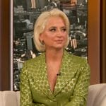 Dorinda’s green gg jacquard blazer on The Drew Barrymore Show