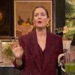 Drew’s burgundy double breasted blazer on The Drew Barrymore Show