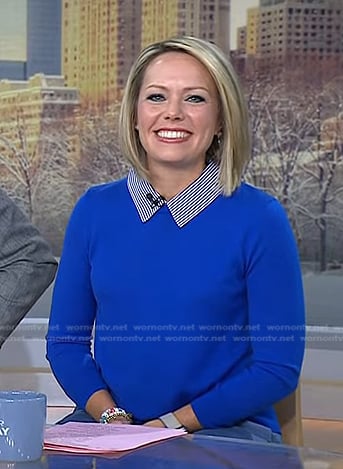 Dylan's blue collared sweater on Today