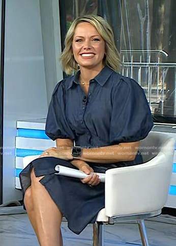 Dylan's blue puff sleeve shirtdress on Today