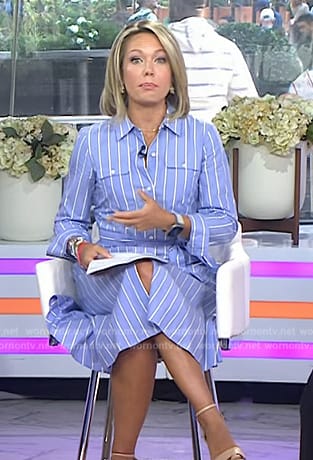 Dylan's blue striped shirtdress on Today